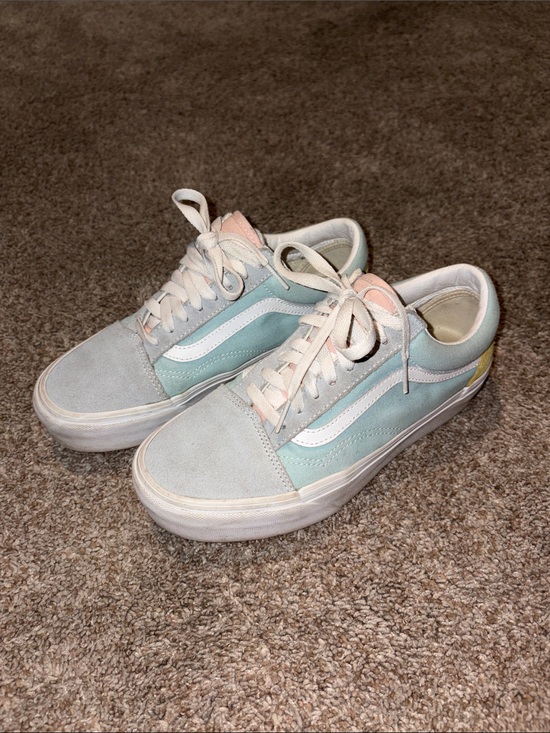 Vans Shoes - Vans Pastel Mint & Pink Old Skool Sneakers